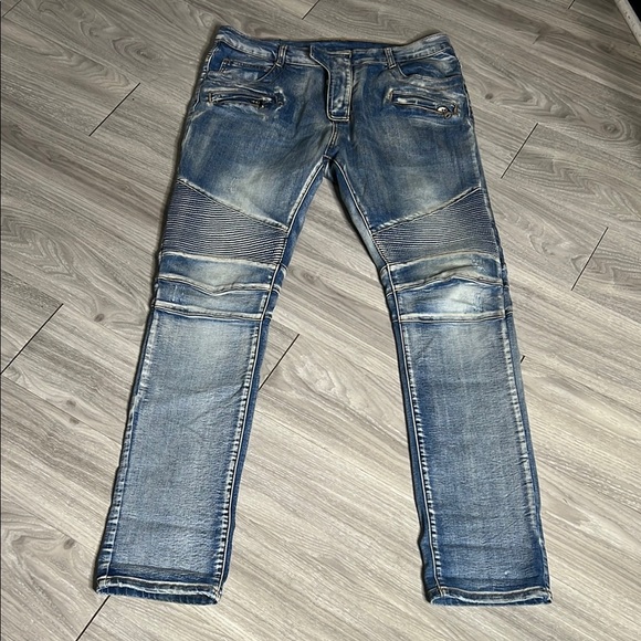 Other - Balmain Paris Blue Slim Fit Biker Jeans (36-34)